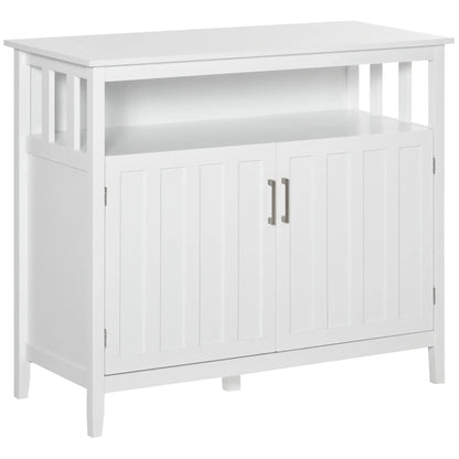 Sideboard Buffet Cabinet, 2 Doors, Adjustable Shelves, Kitchen Dining, White Bar Cabinets White at Gallery Canada