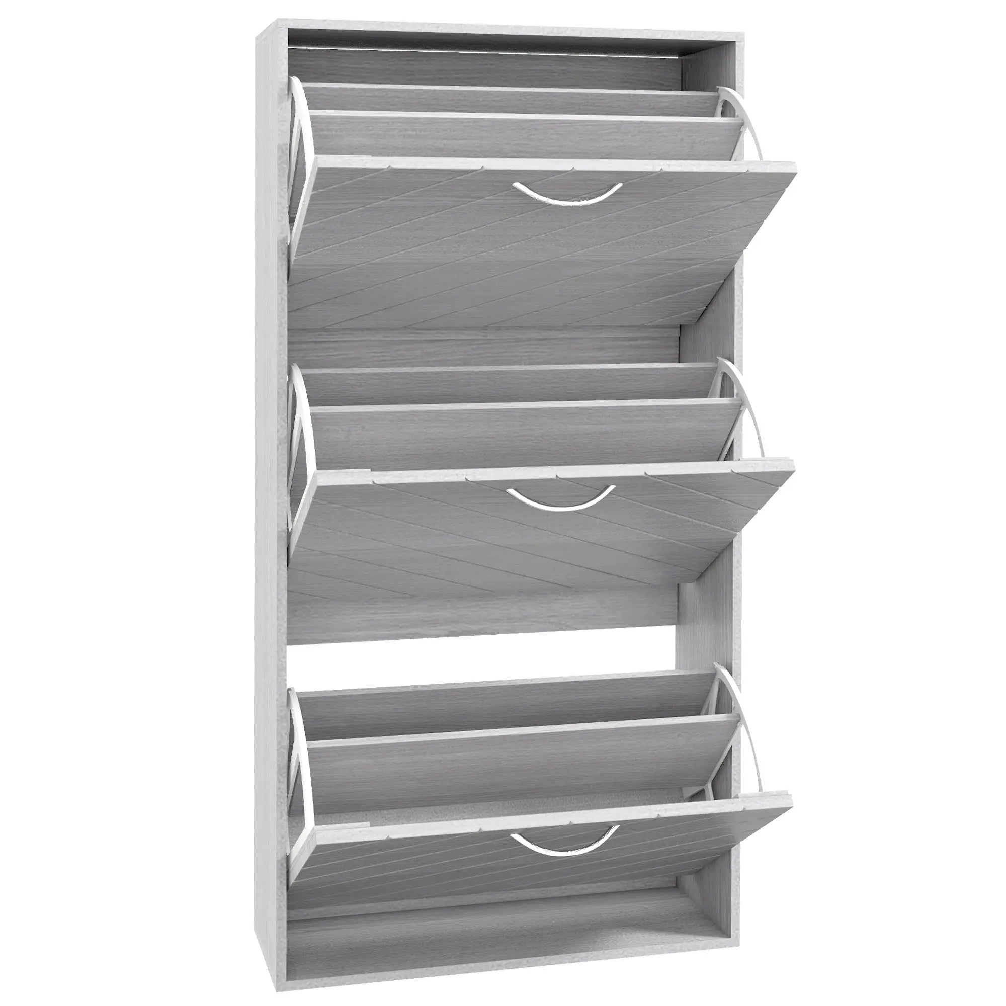 Shoe Storage Cabinet, 3 Flip Drawers, Slim 12 Pair Organizer Shoe Storage Cabinets & Racks at Gallery Canada