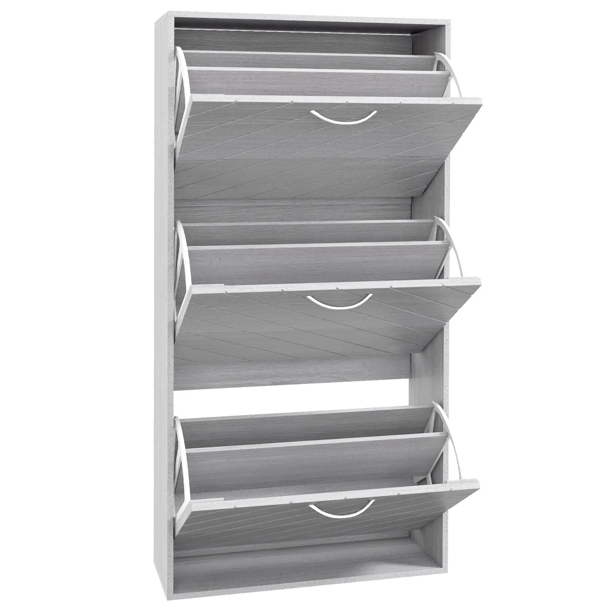 Shoe Storage Cabinet, 3 Flip Drawers, Slim 12 Pair Organizer Shoe Storage Cabinets & Racks at Gallery Canada