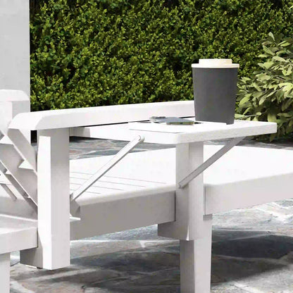 2 Tanning Chairs, 5 Position Adjustable, Foldable Side Table, White Lounger Chairs at Gallery Canada