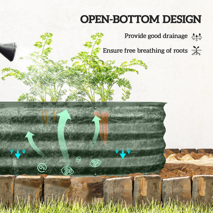 4.9 x 2 x 1ft Galvanized Raised Garden Bed Kit, Metal Planter Box, Green Galvanized Planter Boxes at Gallery Canada