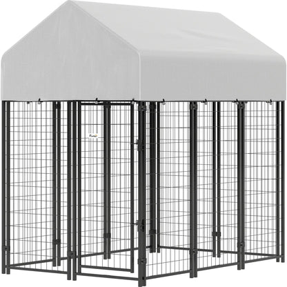 Outdoor Dog Kennel With Roof, 6 X 4 X 6 Ft Dog Kennels Multi Colour at Gallery Canada