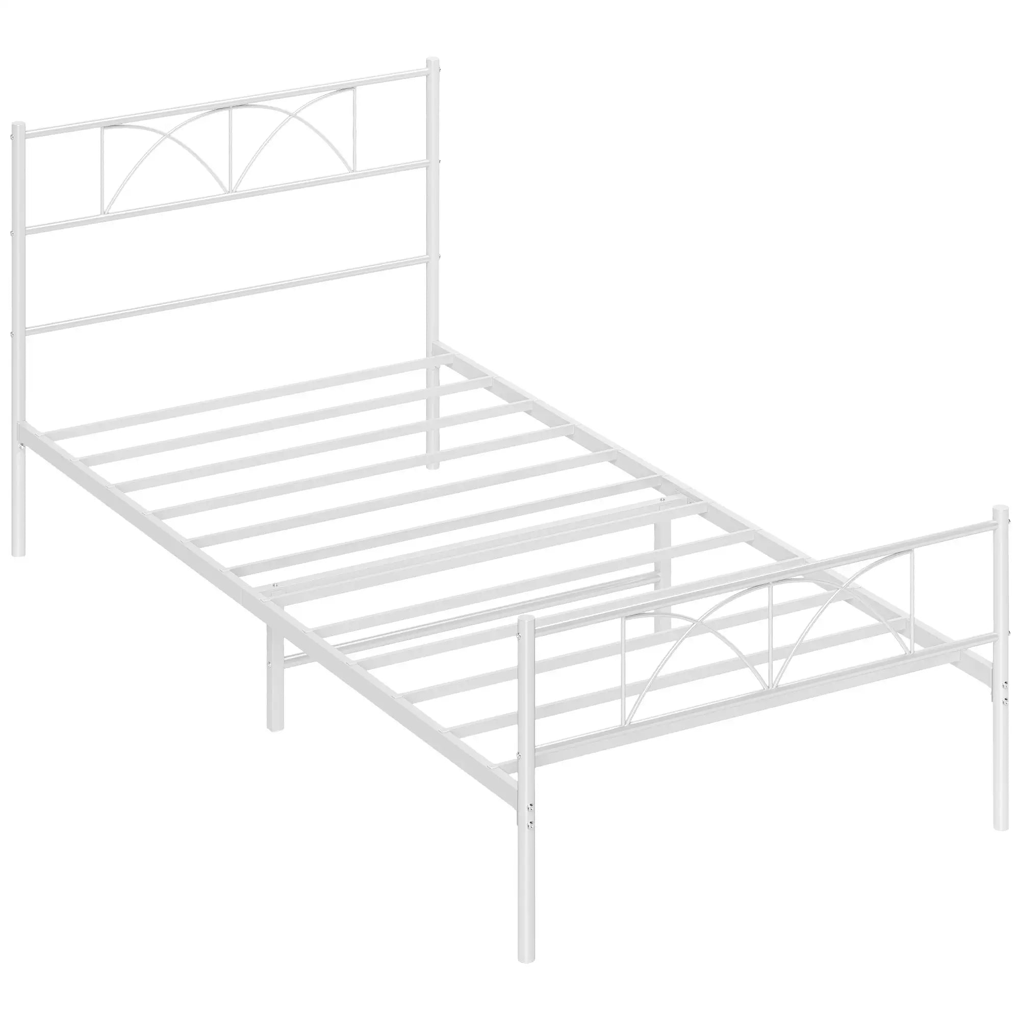 Metal Twin Bed Frame, Headboard, Steel Slat Support, Underbed Storage Bed Frames at Gallery Canada
