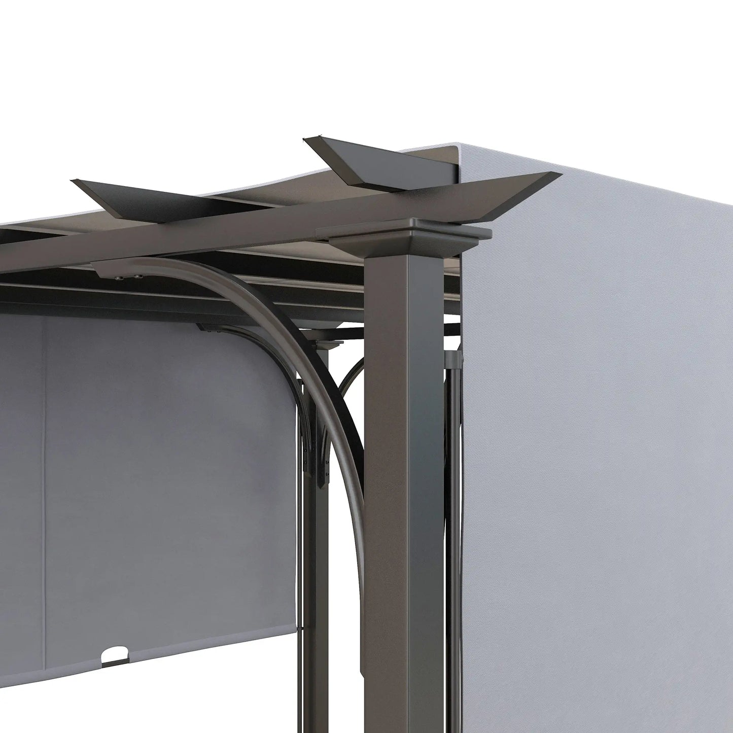 10' x 10' Outdoor Pergola, Steel Frame, Grey Pergolas at Gallery Canada