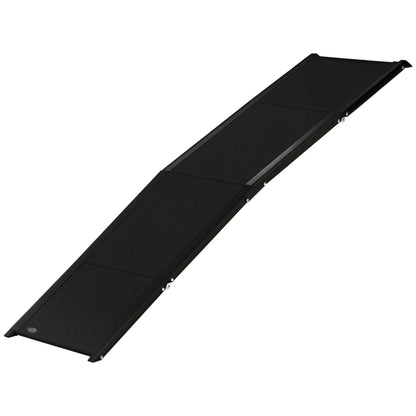 62 Inch Folding Pet Ramp, Lightweight Portable Dog Ramp, Non-Slip Surface, Black Dog Stairs Black at Gallery Canada