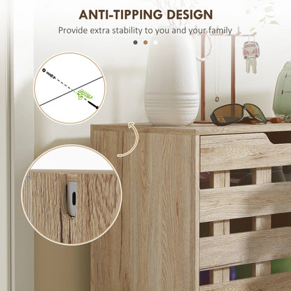 21 Pair Shoe Cabinet, 5-Tier Double Door, 5-Tier Open Shelves, Beige Shoe Storage Cabinets & Racks at Gallery Canada