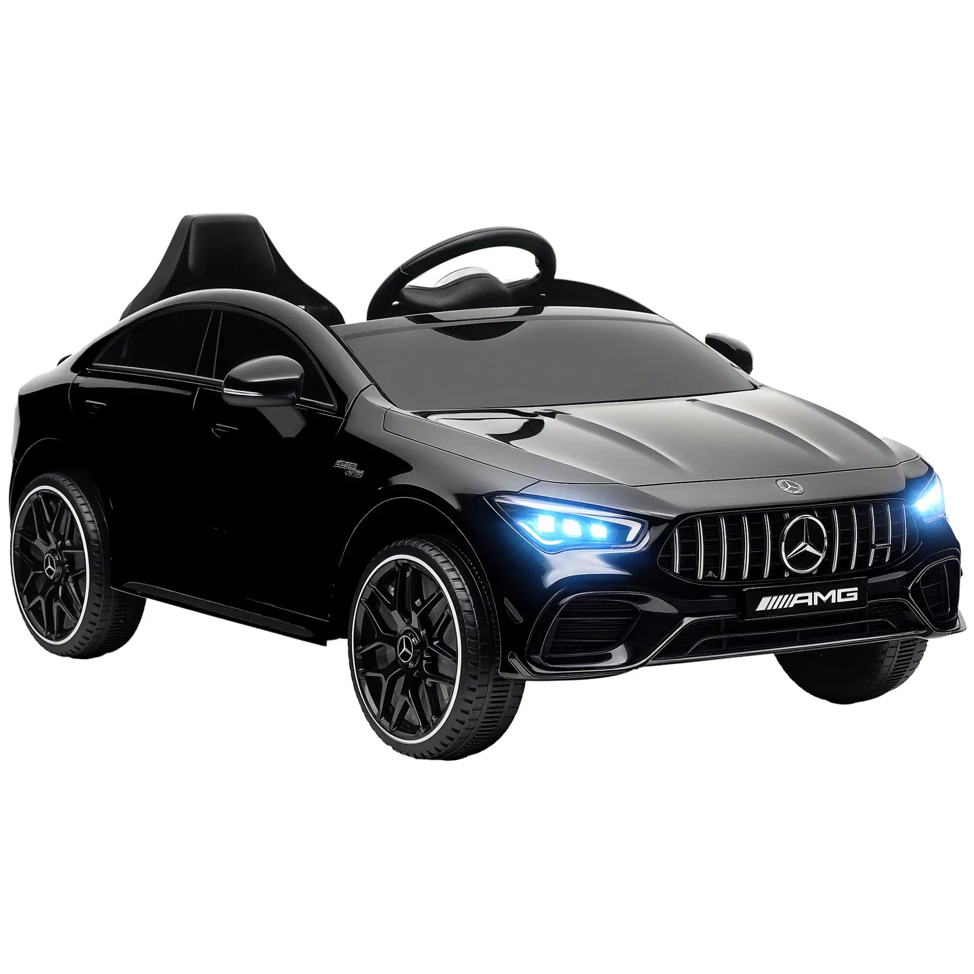 12V Ride On Car, Kids Electric Car, Remote Control, LED Lights, Black Electric Toy Cars at Gallery Canada