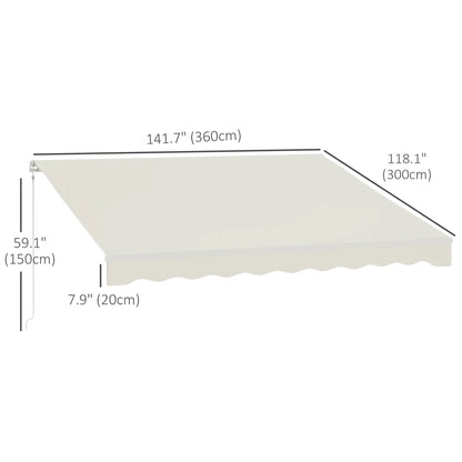 12'x10' Electric Retractable Awning, UV Protection, Cream Deck Awnings at Gallery Canada