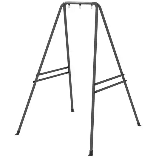 Support de chaise hamac en métal robuste, 48,8" x 56,3" x 70,9", Noir