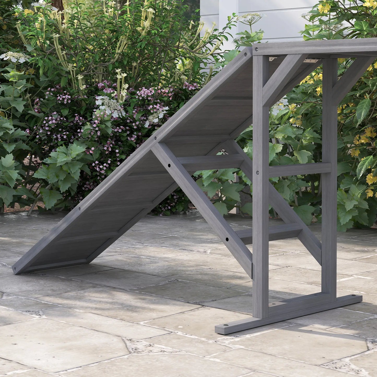 Dog Agility Ramp With Safety Bar, Non-Slip Surface, Gray Dog Agility Training Equipment at Gallery Canada