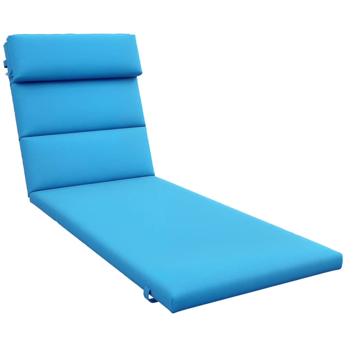 Patio Chaise Lounge Cushion, Sun Lounger Pad with Headrest, Turquoise Patio Chair Cushions at Gallery Canada