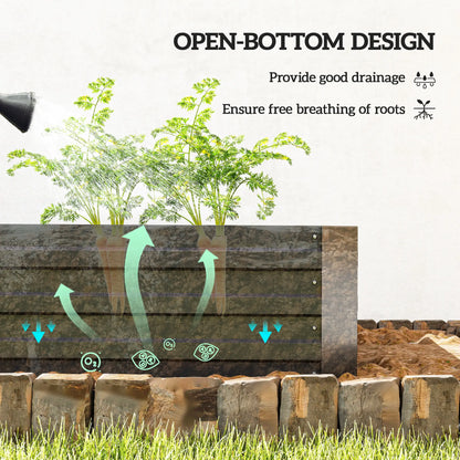 6' x 3' x 1' Raised Garden Bed, 2 Trellis Tomato Cages, Steel Frame, Black Raised Garden Beds at Gallery Canada
