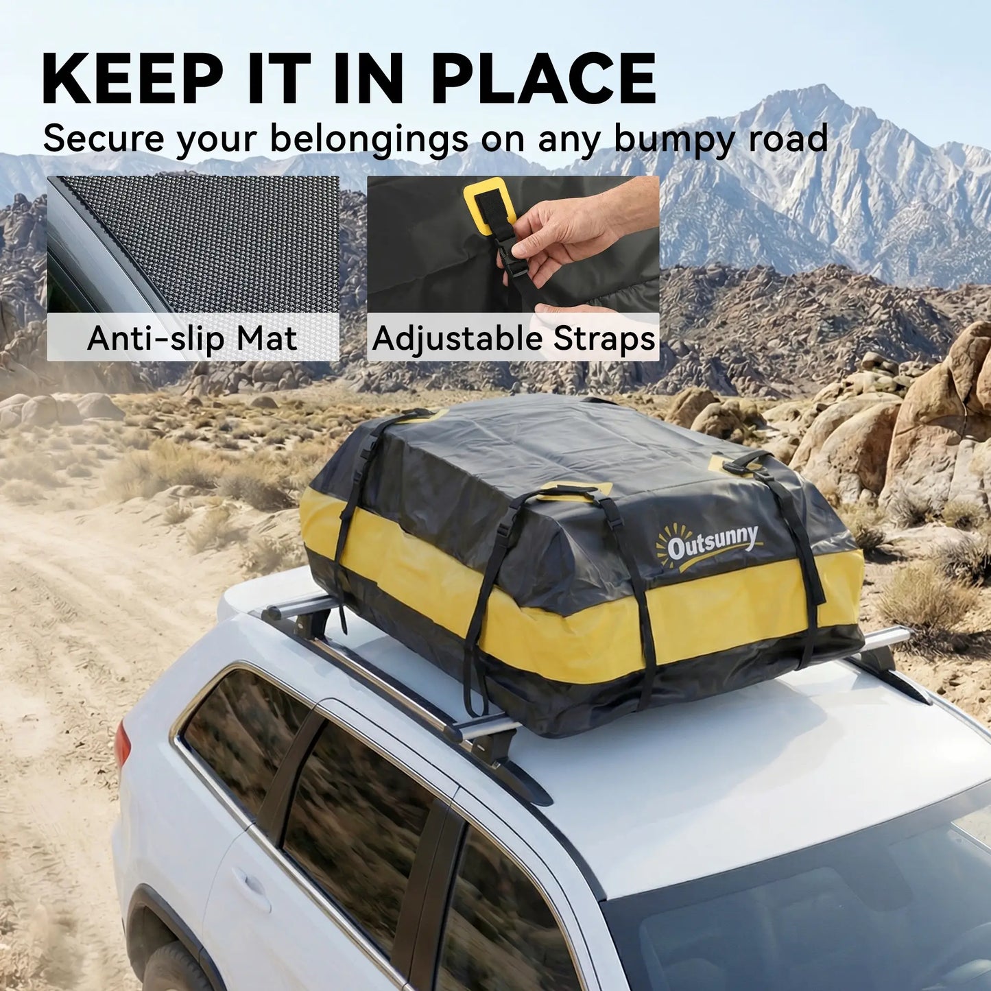 Waterproof Soft-Shell Car Roof Storage Bag, 15 Cubic Feet, Anti-Slip Mat Automotive at Gallery Canada