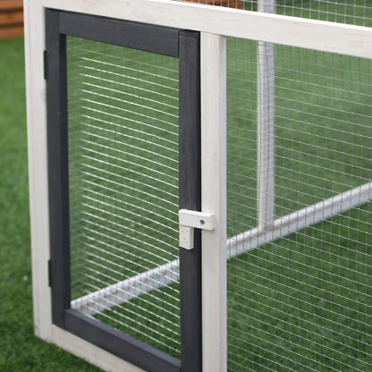 65" Wooden Chicken Coop, Rabbit Hutch with Nesting Box, Ramp Chicken Coops at Gallery Canada
