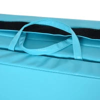 4'x8'x2" Folding Gymnastics Tumbling Mat, Exercise Mat with Carrying Handles for Yoga, MMA, Martial Arts, Stretching, Core Workouts, Light Blue Gymnastics Mats at Gallery Canada