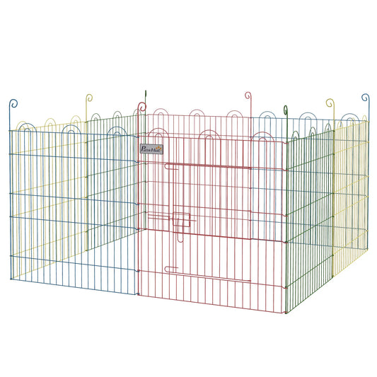 Metal Pet Playpen Portable Octagon Dog Exercise Fence Multi-colored Dog PlayPens Red, Yellow, Blue, Green at Gallery Canada