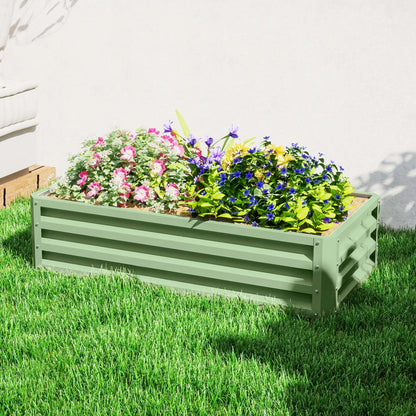 Galvanized Raised Garden Bed, 4' x 2' x 1', Green Galvanized Planter Boxes at Gallery Canada