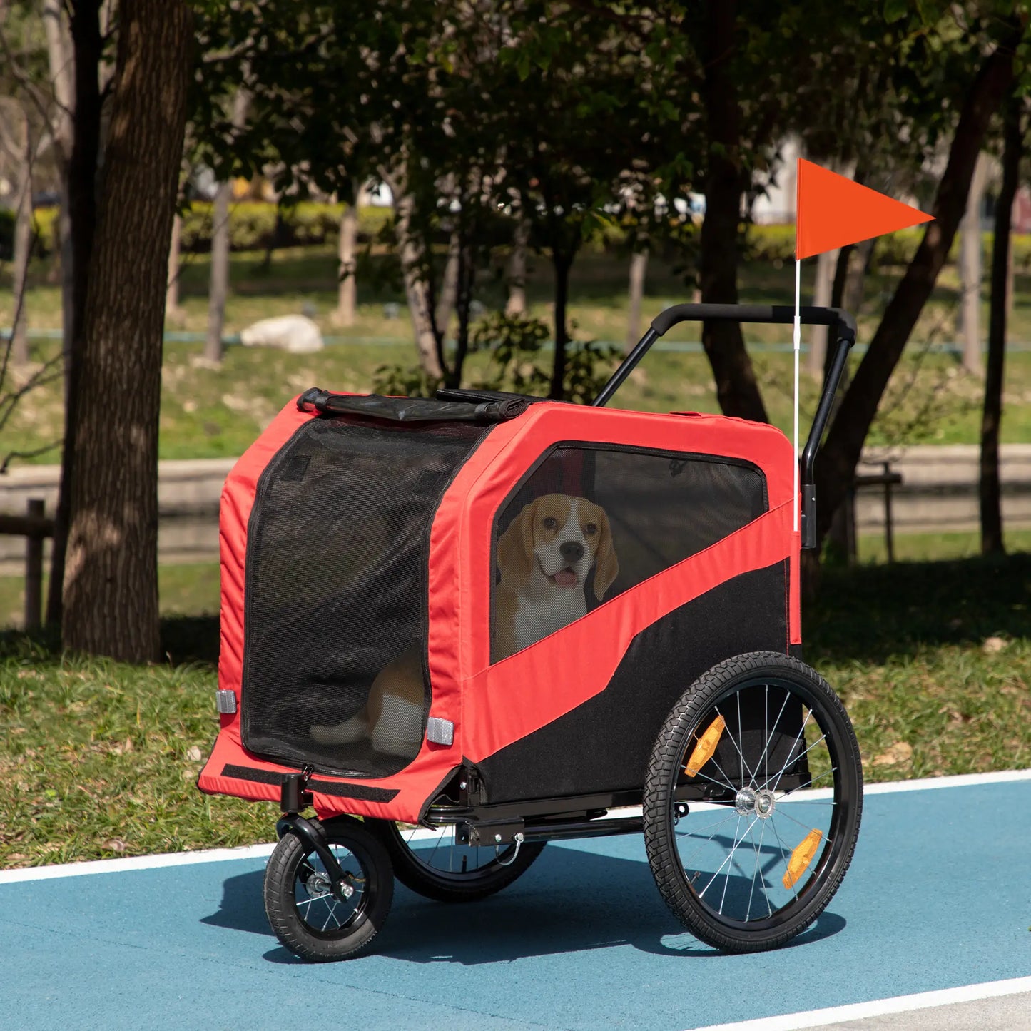 2-in-1 Dog Bike Trailer, Large, Red Dog Bike Trailers & Strollers at Gallery Canada