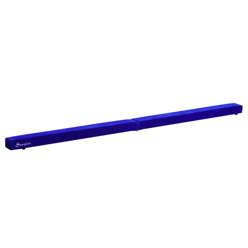 7ft Folding Balance Beam, Gymnastics Beam with Wood Core, Blue