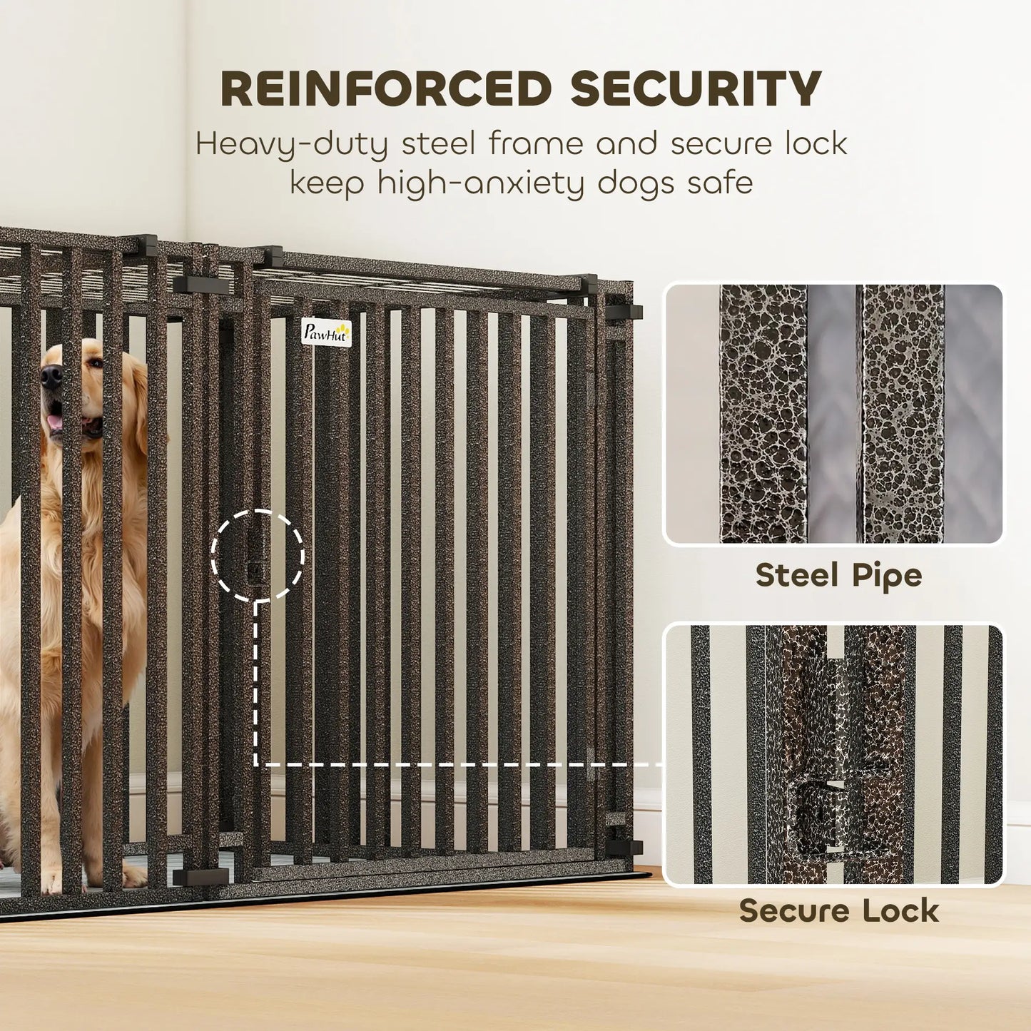 55 Inch Heavy Duty Dog Crate, Extra Large Metal Cage With Mat Dog Cages & Crates at Gallery Canada