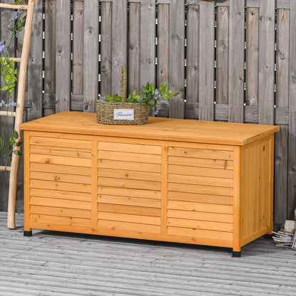 75 Gallon Wooden Storage Box, Patio Deck Bench, Garden Outdoor Container, Yellow Patio Storage Boxes at Gallery Canada