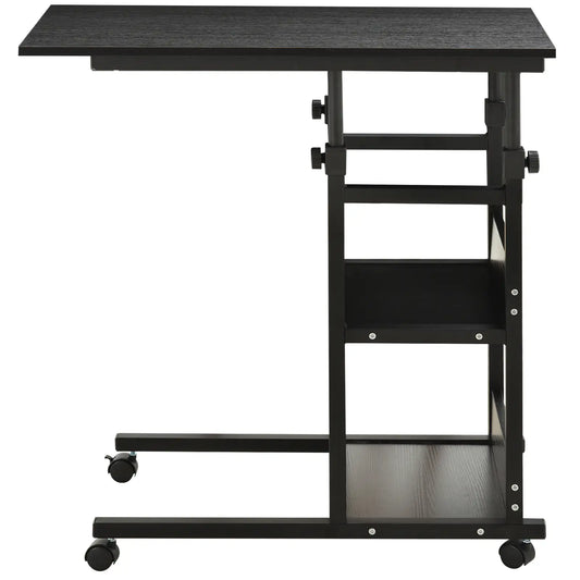 Mobile Standing Desk, Adjustable Height 31.5 inch, Black Side Tables Black at Gallery Canada