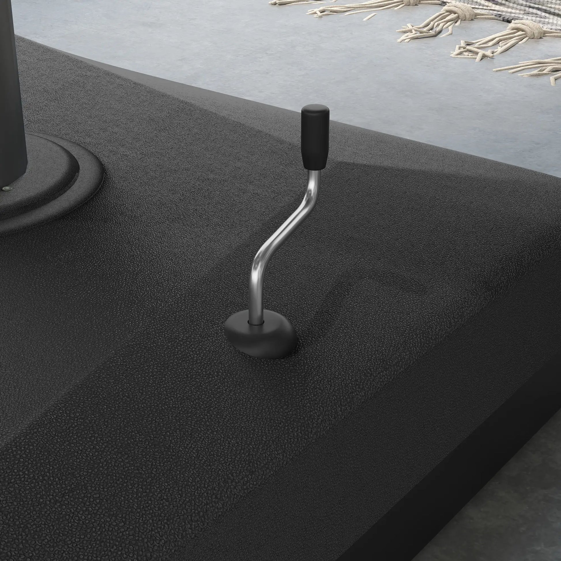 Heavy Duty Cantilever Umbrella Base, Liftable Wheel, Adjustable Foot Pads Umbrella Bases at Gallery Canada