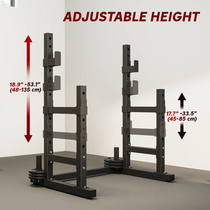 Adjustable Squat Rack, 660 Lbs Multi-Function Barbell Rack, Black Dumbbells & Barbells at Gallery Canada