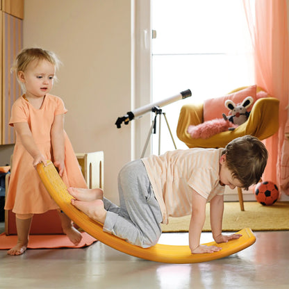 32.3" Balance Board, Kids Wobble Board, Montessori Toy, Yellow Baby Gym & Playmats at Gallery Canada