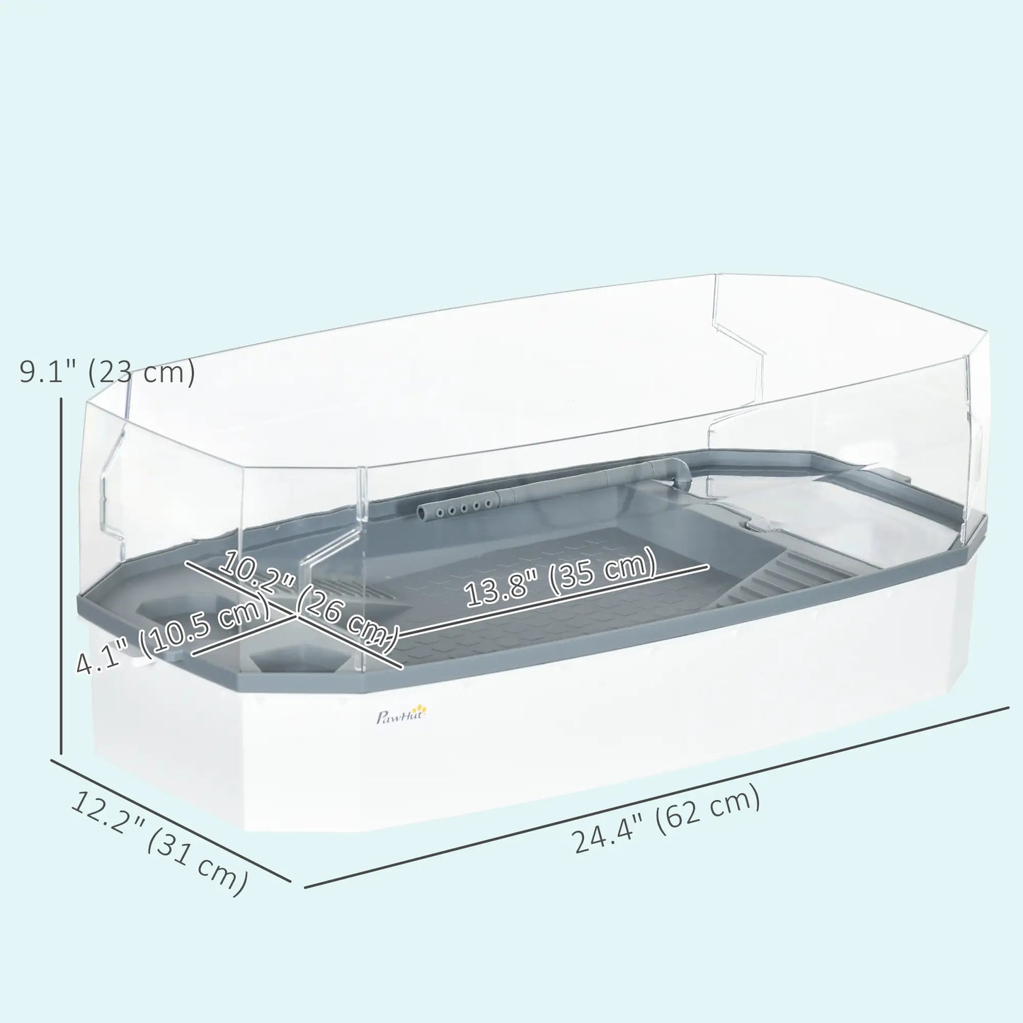 Turtle Tank Kit With Basking Platform, Water Pump, Filter Layer Design