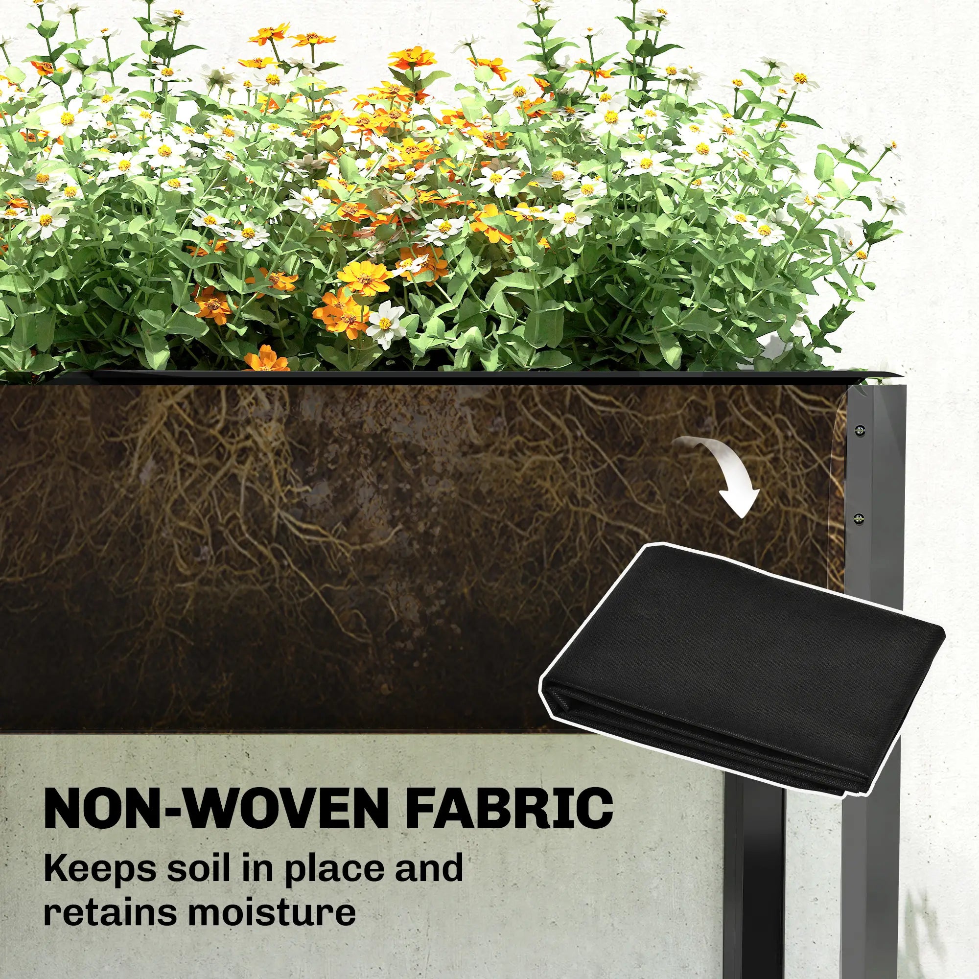 Galvanized Raised Garden Bed With Legs, 71