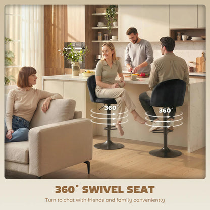 Swivel Counter Height Barstools Set of 2, Black Bar Stools at Gallery Canada