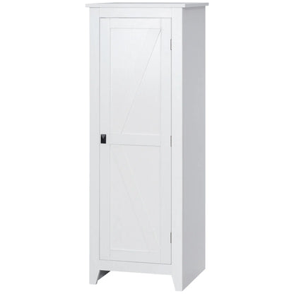 48" Farmhouse Kitchen Pantry Cabinet, Adjustable Shelves, White Kitchen Pantry Cabinets at Gallery Canada
