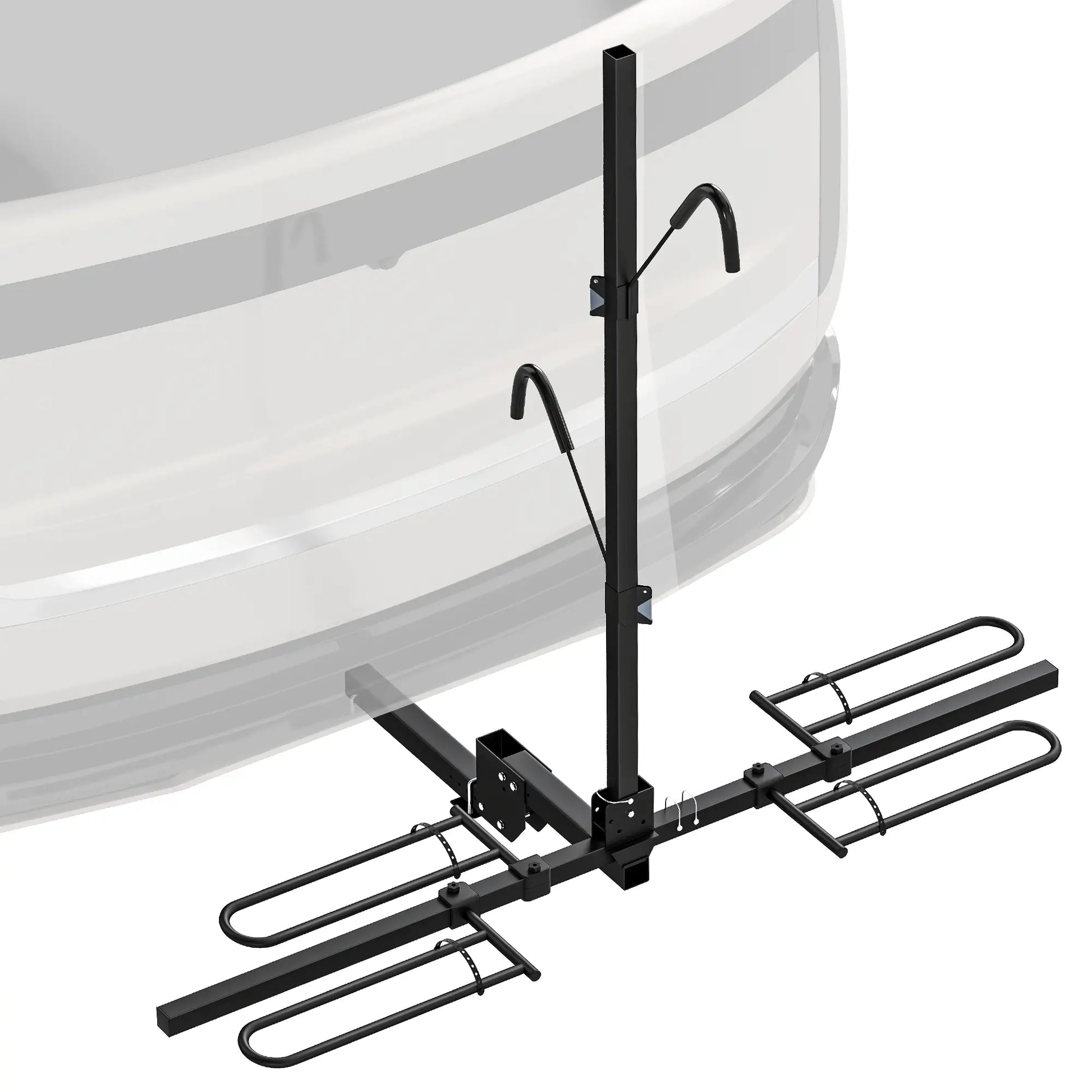 Hitch Bike Rack for Car, 200 lbs, 2 Bike Platform, Safety Strap, 2" Receiver, Black Automotive at Gallery Canada