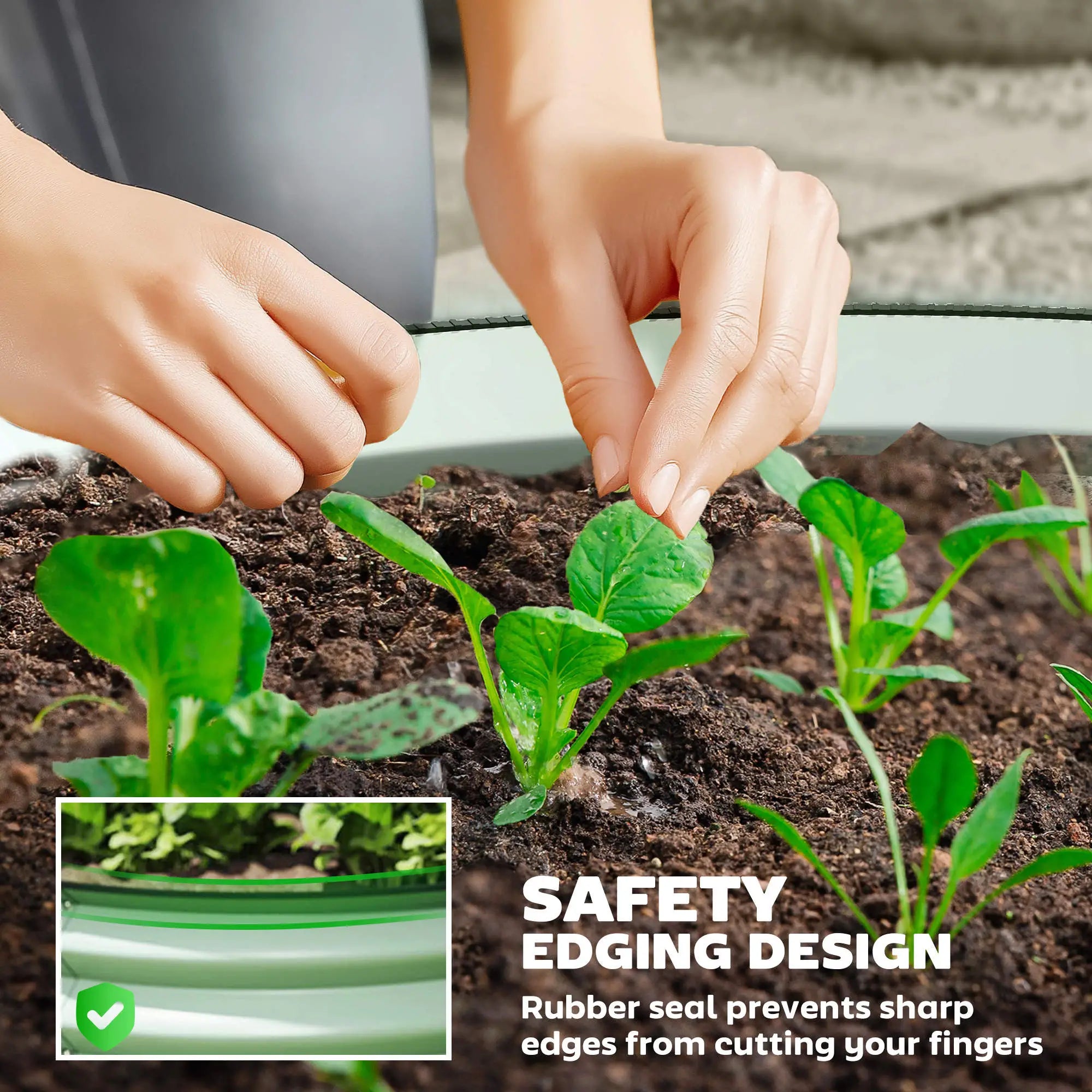 Set of 2 Raised Garden Beds, Metal Planter Box, Easy Assembly, Green Raised Garden Beds at Gallery Canada