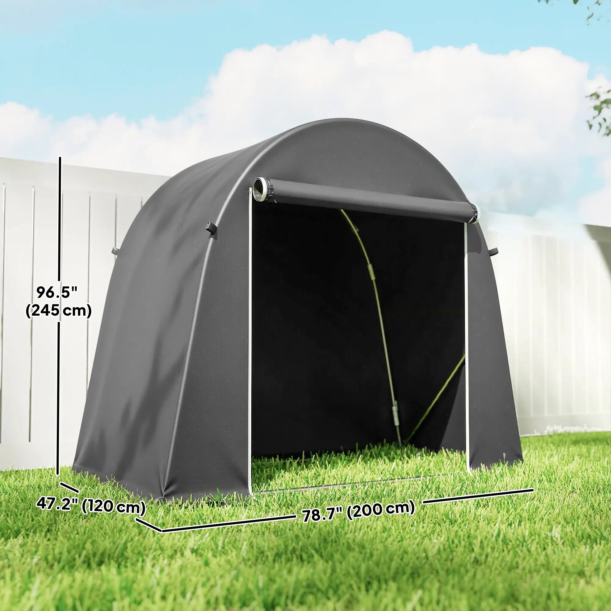 8' x 4' Portable Shed, Waterproof Bike Tent, Roll-Up Zipper Door Sheds at Gallery Canada