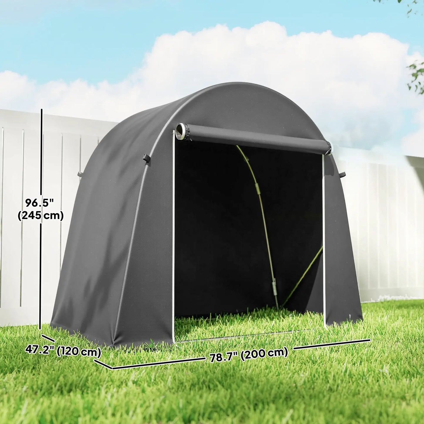 8' x 4' Portable Shed, Waterproof Bike Tent, Roll-Up Zipper Door Sheds at Gallery Canada