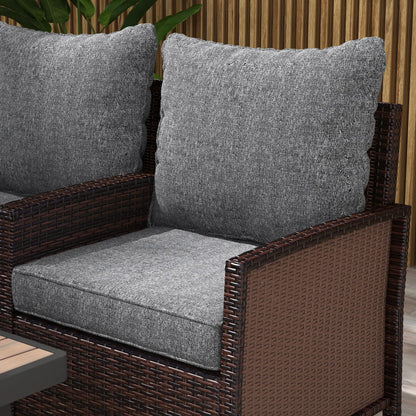 4-Piece Seat Cushion Pillows, Patio Chair Cushions with Back, Grey Patio Chair Cushions at Gallery Canada