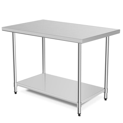 30 x 48 Inch Stainless Steel Table Commercial Kitchen Worktable, Silver Kitchen Tools at Gallery Canada