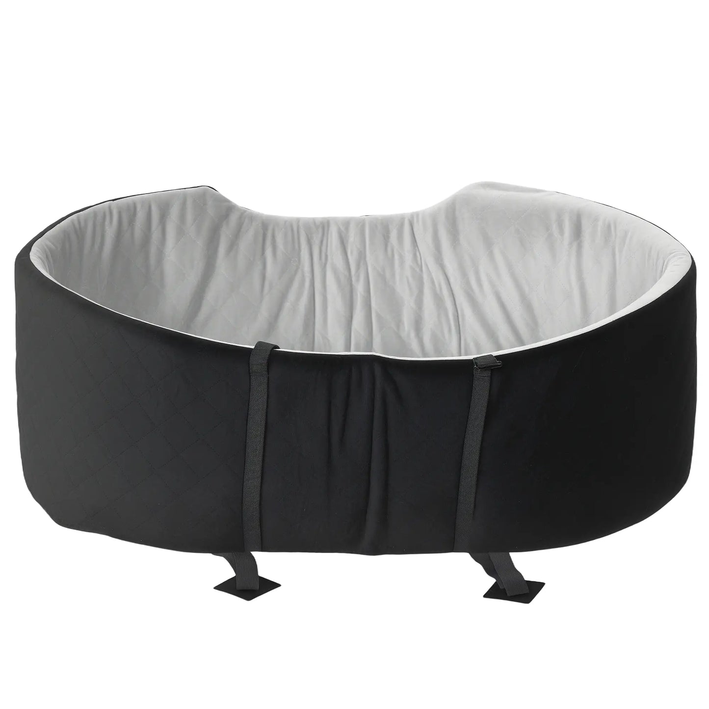 Dog Car Seat for Small Medium Pets, Detachable Washable Pet Bed with Cushion and Safety Belt, Black Elevated Dog Beds at Gallery Canada