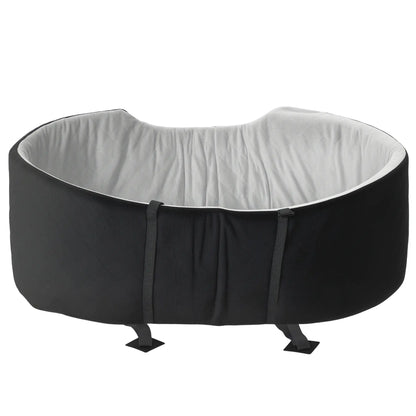 Dog Car Seat for Small Medium Pets, Detachable Washable Pet Bed with Cushion and Safety Belt, Black Elevated Dog Beds at Gallery Canada