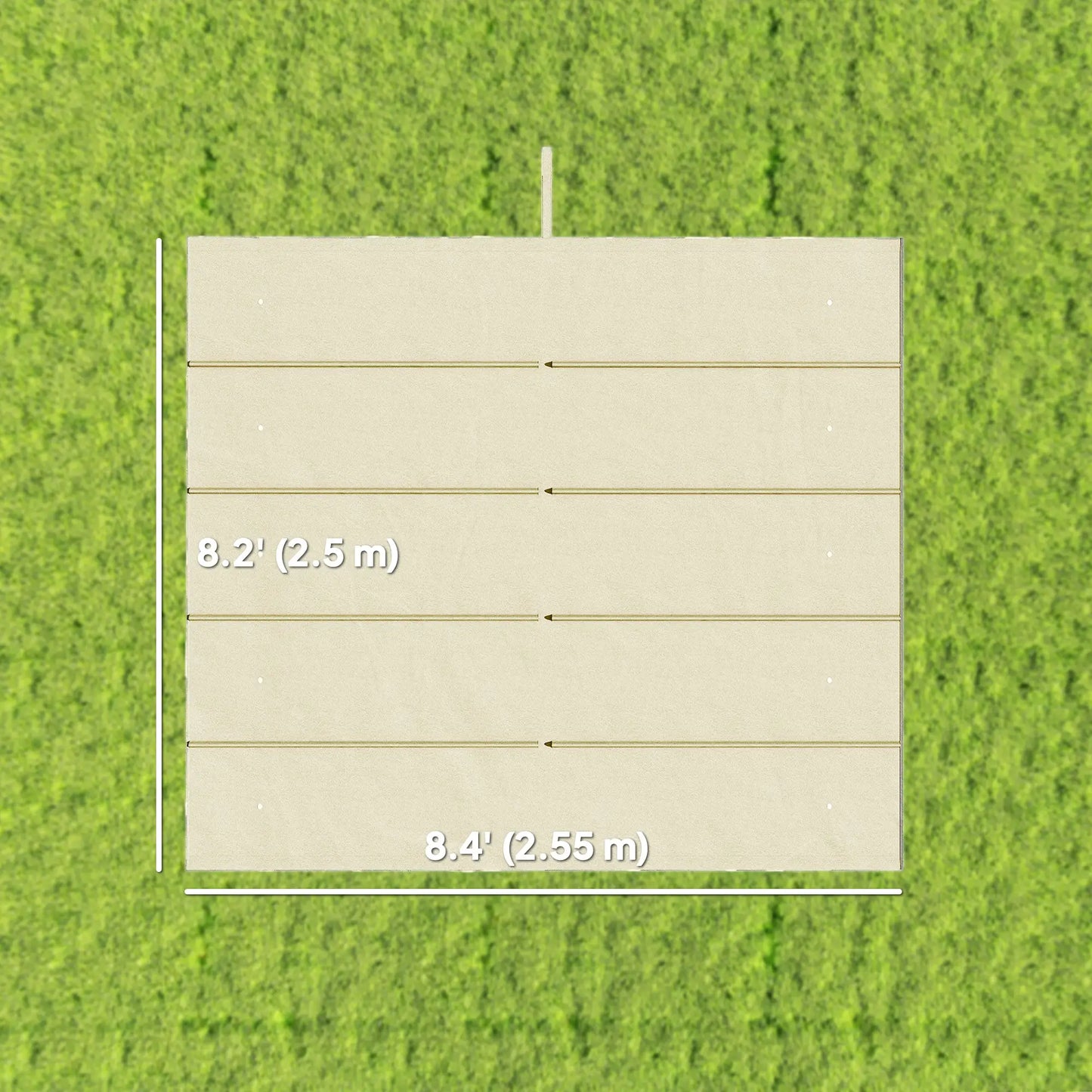 Retractable Pergola Canopy, 10' x 10', Cream White Gazebo Canopy Replacement at Gallery Canada