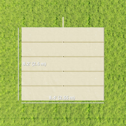 Retractable Pergola Canopy, 10' x 10', Cream White Gazebo Canopy Replacement at Gallery Canada