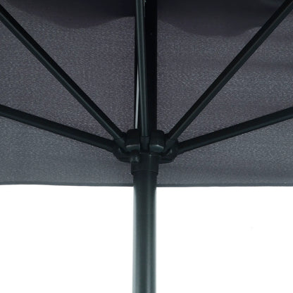 7.5ft Half Umbrella, Crank Handle, Top Vent, Grey Sun Umbrellas at Gallery Canada