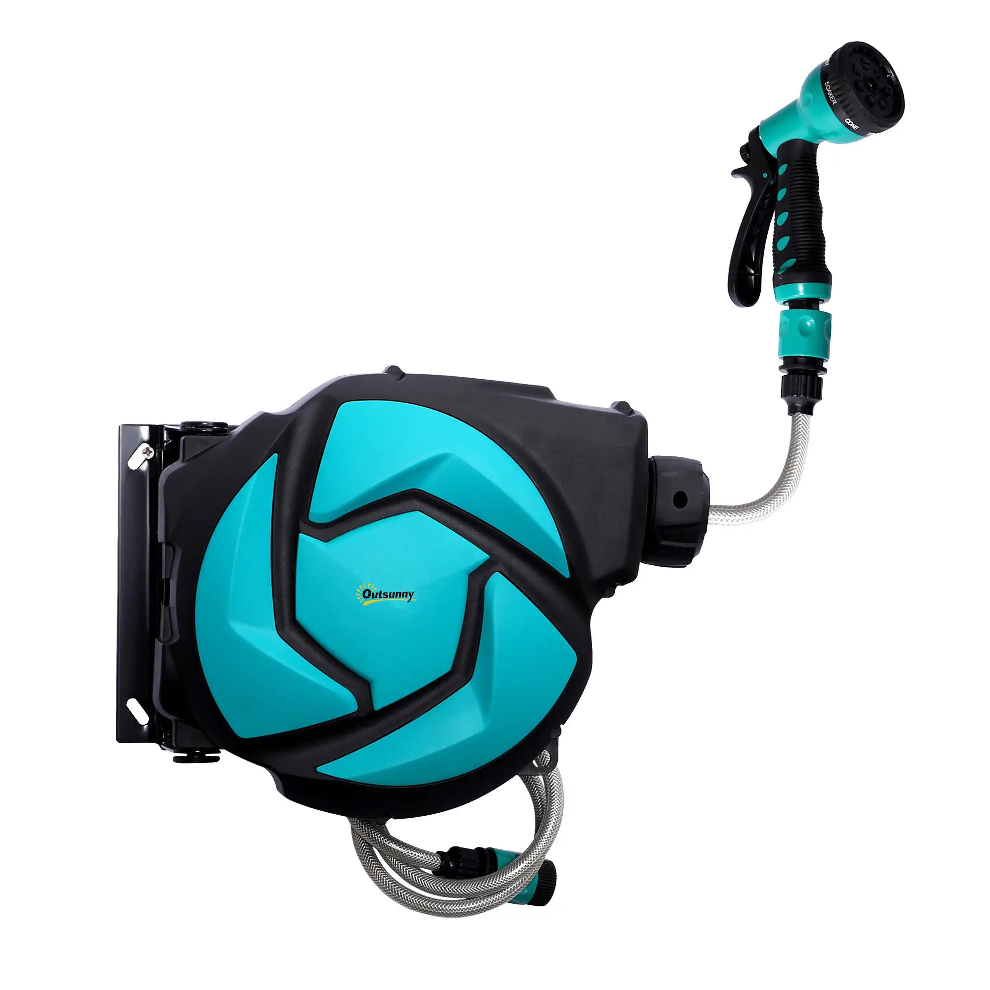 33 ft Retractable Garden Hose Reel, Wall Mounted, Dark Grey Garden Accessories at Gallery Canada