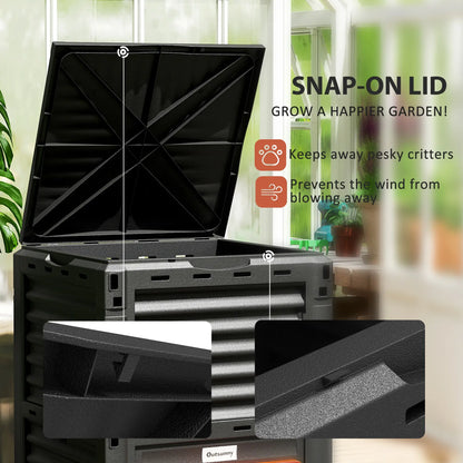 Outdoor Compost Bin, Fast Soil Creation, 80 Gallon, Orange Outdoor Compost Bin at Gallery Canada