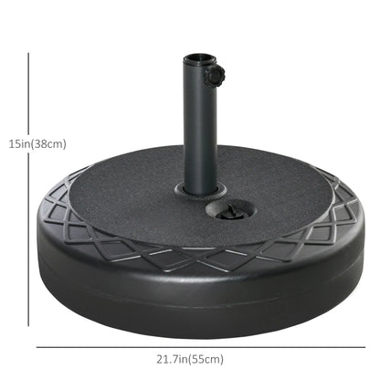 22'' Round Parasol Base, Water Filled, for 1.5''/1.9'', Black Umbrella Bases at Gallery Canada