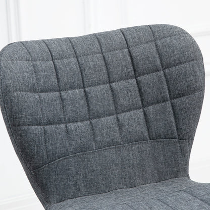 Adjustable Swivel Bar Stools Set of 2, Linen Fabric, Grey Bar Stools at Gallery Canada