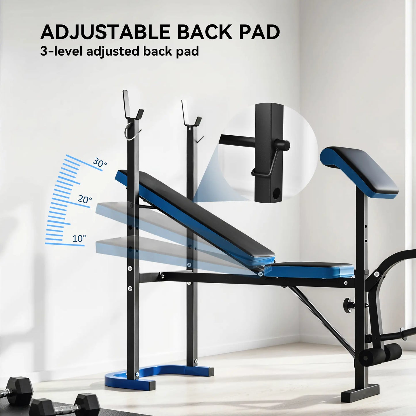 Adjustable Weight Bench, Barbell Rack, Leg Developer, Black Weight Benches at Gallery Canada