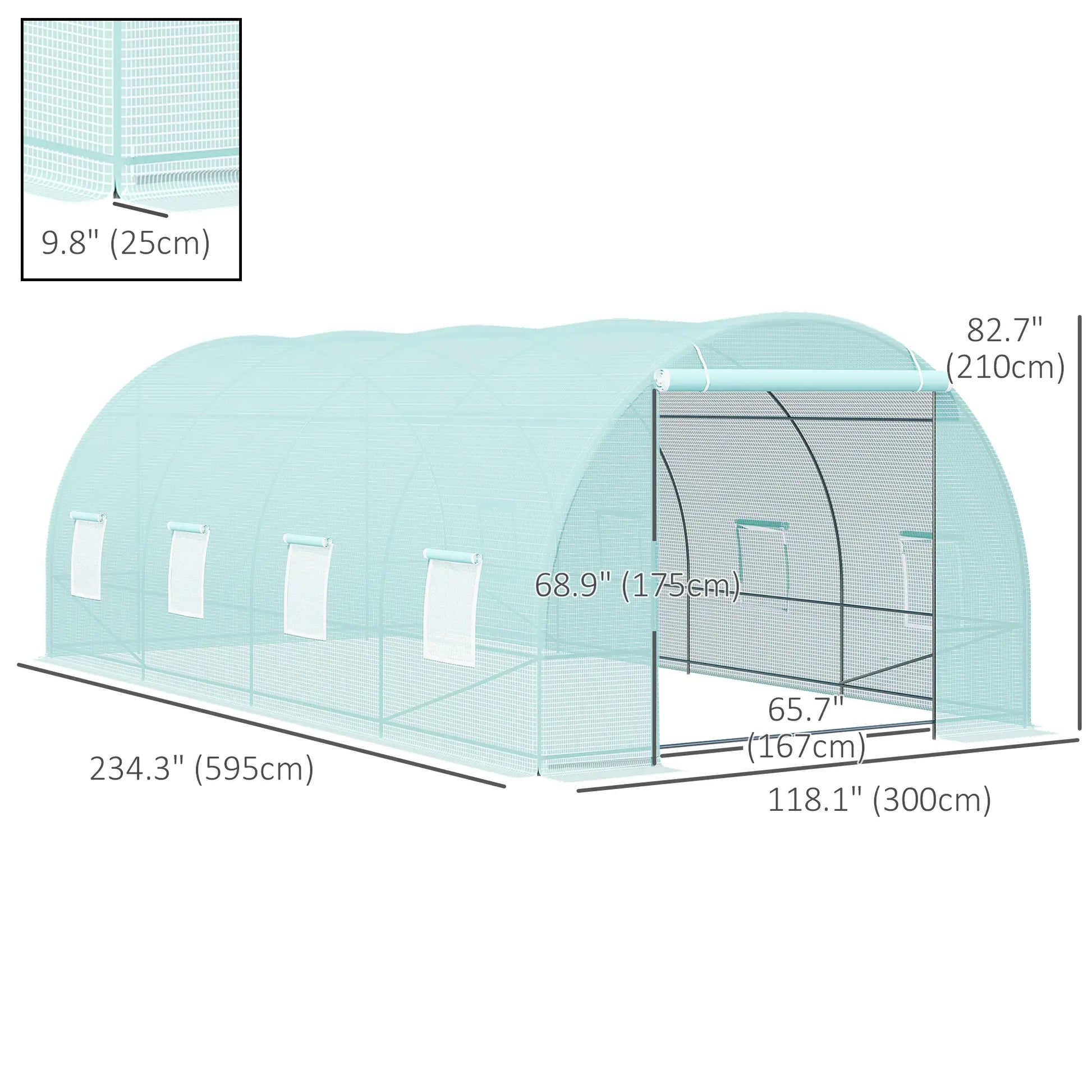 Walk-In Greenhouse 20x10x7ft, Heavy Duty, Outdoor Plant Grow House Walk In Greenhouses at Gallery Canada